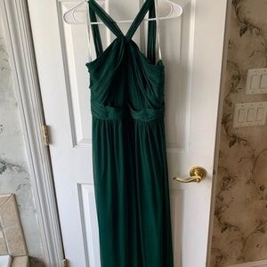 David’s bridal dark green bridesmaid dress
